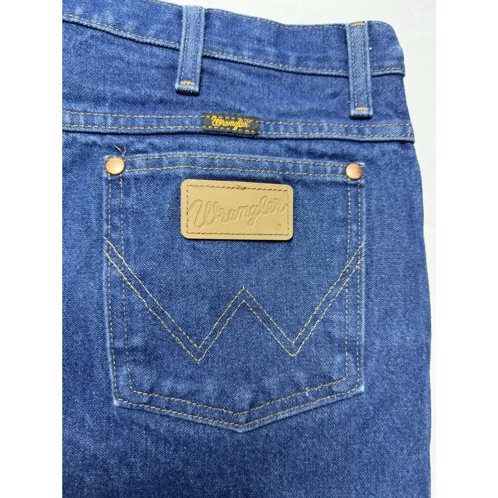 Wrangler 936DEN Men's Straight Leg‎ Blue Western Blue Jeans - Size 38x30.5